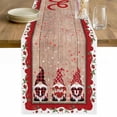 thumbnail image 1 of Valentine's Day Table Runner 108 Inches Long Farmhouse Dress Scarves, Love Heart Romantic Roses Gnomes Wooden Dining Tablerunner for Coffee Table/Kitchen Island/Party Décor, 13" x 108", 1 of 8