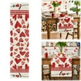 thumbnail image 1 of Valentine's Day Table Runner, 13x35 Inch Red Love Heart Decorative Pattern, Seasonal Holiday Anniversary Runner, for Home Kitchen Dining Table Mantel Party Wedding Anniversary Farmhouse Decoration, 1 of 9