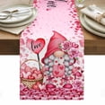 thumbnail image 1 of Valentine's Day Table Runner - 60 Inch Long, Kitchen Dining Table Runner Dresser Scarves, Pink Love Gnomes Roses Ombre Romantic Farmhouse Decor for Coffee Tables Wedding Party Banquet, 1 of 8