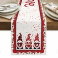 thumbnail image 1 of Valentine's Day Table Runner - 70 Inch Long, Kitchen Dining Table Runner Dresser Scarves, Love Heart Roses Gnomes Romantic Farmhouse Decor for Coffee Tables Wedding Party Banquet, 1 of 8