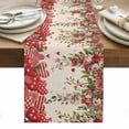 thumbnail image 1 of Valentine's Day Table Runner - 70 Inch Long, Kitchen Dining Table Runner Dresser Scarves, Spring Red Love Roses Floral Botanical Beige Farmhouse Decor for Coffee Tables Wedding Party Banquet, 1 of 8