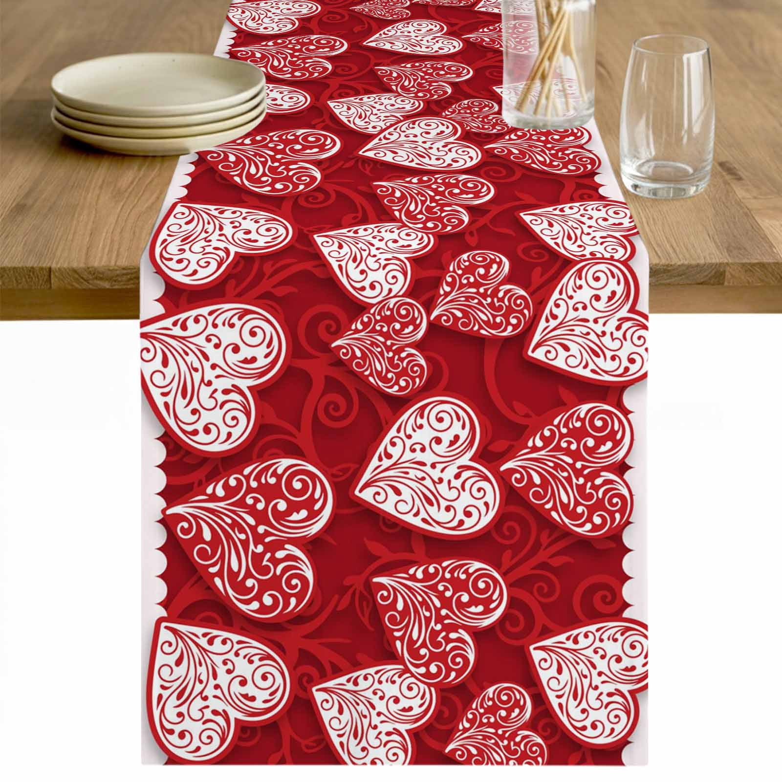 Valentine's Day Table Runner 70 Inches Long Farmhouse Dress Scarves ...