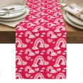 thumbnail image 1 of Valentine's Day Table Runner - 72 Inch Long, Kitchen Dining Table Runner Dresser Scarves, Red Rainbow Love Heart Polka Dots Spring Farmhouse Decor for Coffee Tables Wedding Party Banquet, 1 of 8