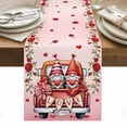 thumbnail image 1 of Valentine's Day Table Runner - 72 Inch Long, Kitchen Dining Table Runner Dresser Scarves, Red Roses Love Heart Gnomes Truck Pink Farmhouse Decor for Coffee Tables Wedding Party Banquet, 1 of 8