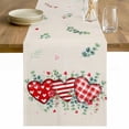 thumbnail image 1 of Valentine's Day Table Runner 72 Inches Long Farmhouse Dress Scarves, Red Love Heart Eucalyptus Beige Burlap Dining Tablerunner for Coffee Table/Kitchen Island/Party Décor, 13" x 72", 1 of 8