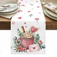 thumbnail image 1 of Valentine's Day Table Runner - 90 Inch Long, Kitchen Dining Table Runner Dresser Scarves, Cartoon Love Rose Floral Envelope Farmhouse Decor for Coffee Tables Wedding Party Banquet, 1 of 8