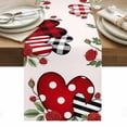 thumbnail image 1 of Valentine's Day Table Runner - 90 Inch Long, Kitchen Dining Table Runner Dresser Scarves, Red Love Heart Roses Romantic Farmhouse Decor for Coffee Tables Wedding Party Banquet, 1 of 8
