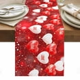 thumbnail image 1 of Valentine's Day Table Runner - 90 Inch Long, Kitchen Dining Table Runner Dresser Scarves, Watercolor Fantasy Love Heart Balloons Farmhouse Decor for Coffee Tables Wedding Party Banquet, 1 of 8