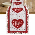thumbnail image 1 of Valentine's Day Table Runner 90 Inches Long Farmhouse Dress Scarves, Red Love Heart Roses Romantic Wooden Dining Tablerunner for Coffee Table/Kitchen Island/Party Décor, 13" x 90", 1 of 8