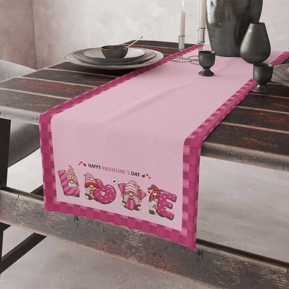 Valentine's Day Table Runner, Modern Simple Tablecloth, Suitable for Kitchen, Dining Room and Living Room, Display Wedding Party Table Setting Decoration, Valentine's Day Gift