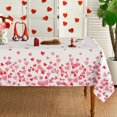 thumbnail image 1 of Valentine''s Day Tablecloth 60×84 Inch, Pink Love Hearts Washable Table Cover for Party Picnic Dinner Decor, 1 of 5