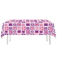 thumbnail image 1 of Valentine's Day Tablecloth Disposable Party Table Cover Heart-shaped Patterns for Girls Night Out Engagement Celebration Anniversary Decor Purple, 1 of 5