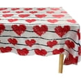 thumbnail image 1 of Valentine''s Day Tablecloth Rectangle Love Heart Tablecloth Machine Washable Tablecloth for Boutique Valentine Mother''s Day Wedding Decoration, Polyester, 60 X 84 Inches, 1 of 6