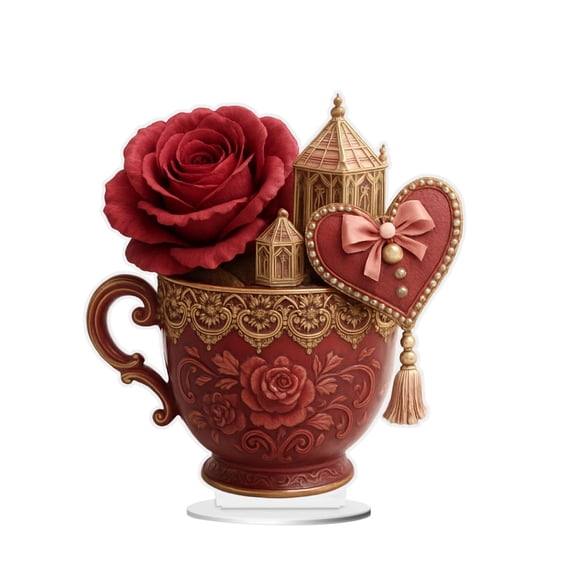 Valentine's Day Tea Party Decorations Princess Party Flower Boxes Centerpiece Floral Teapot Centerpiece for Floral Tea Themed Birthday Wedding Supplies for Home Decor(H )