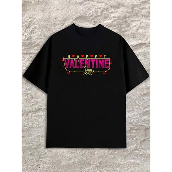 Greenink Valentine's Day Tee mens black summer and spring season Vintage Unisex Shirt Cotton tshirts Original Unisex Shirt Cotton tshirts Vintage Unisex Shirt Short Sleeve tshirts