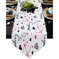 thumbnail image 1 of Valentine's Day Theme Kiss Love Graffiti Black Table Runners For Wedding Holiday Party Decoration Tablecloth Modern Table Runner, 1 of 1