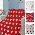 thumbnail image 1 of Valentine's Day Throw Blanket 100x130cm Soft Cozy Warm Red Pink Heart Winter Flannel Blanket Romantic Love Heart Decorative Fuzzy Blanket For Home Office Living Room Sofa, 1 of 7