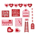 thumbnail image 1 of Valentine's Day Tiered Tray Decor Red Heart Wood Sign Valentine Table Decorations Farmhouse Romantic Tabletop Signs for Valentine's Day Wedding Home Party Decor, 1 of 9