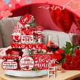 thumbnail image 1 of Valentine's Day Tiered Tray Decorations Set - Romantic Heart Wedding Party Tabletop Ornaments with Unique Staggered Layout for Home & Event Celebration, 1 of 5