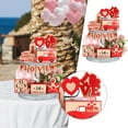 thumbnail image 1 of Valentine's Day Tiered Tray Decorations, Valentine's Day Wooden Love Letter Calendar Truck Ornament Valentine's Day Gift Layered Tray #C075, 1 of 5