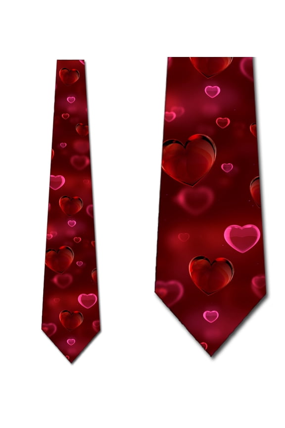 Valentine's Day Ties Mens Hearts Necktie by Three Rooker