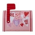 thumbnail image 1 of Valentine's Day Mailbox Tinplate Mailbox Mini Valentines Small Decorative Mailbox DIY Craft for Party Favors Classroom Prize Supplies Greeting Cards Exchange Gifts(Pink), 1 of 4
