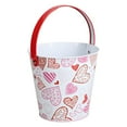 thumbnail image 1 of Valentine's Day Tin Pail Designed Red and Pink Hearts With Red Hand 5x5x4.75-in, 1 of 1