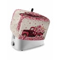 thumbnail image 1 of Valentine's Day Toaster Cover 4 Slice, Large Kitchen Appliance Covers, Romantic Love Truck Roses Plaid Beige Toaster Oven Cover with Loop, Bread Machine Cover Polyester Dust Cover Protection, 1 of 4