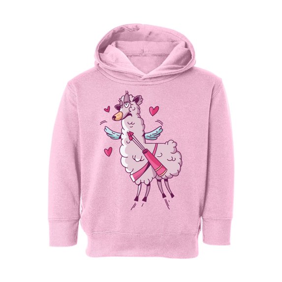 Valentine's Day Toddler Hoodie for Boys Girls Lama Hooded Sweatshirt for Kids