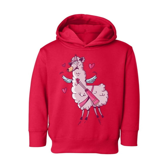 Valentine's Day Toddler Hoodie for Boys Girls Lama Hooded Sweatshirt for Kids