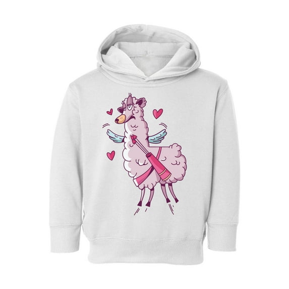 Valentine's Day Toddler Hoodie for Boys Girls Lama Hooded Sweatshirt for Kids
