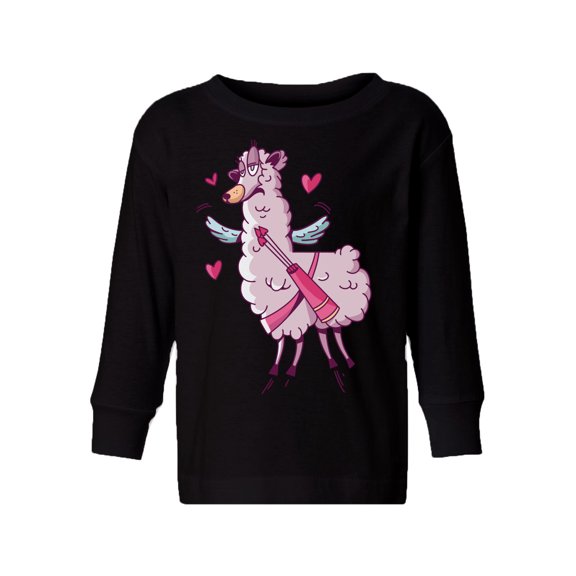 Valentine's Day Toddler Long Sleeve Shirt Lama Kids T-shirt for Girls Boys