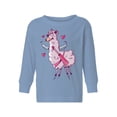 thumbnail image 1 of Valentine's Day Toddler Long Sleeve Shirt Lama Kids T-shirt for Girls Boys, 1 of 4