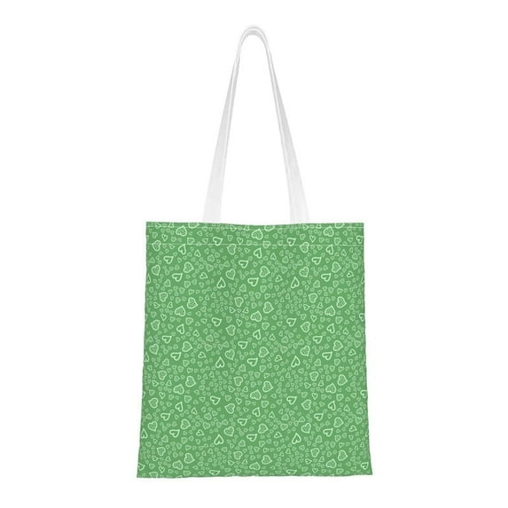 Mother's Day gift for mom, tote bag, shopping bag, canvas material, love print, reusable gift bag, shoulder bag, for mom, 16"x15" green