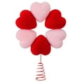thumbnail image 1 of Valentine's Day Tree Topper Red Pink Heart Tree Topper 11.8 Inch Large Plush Heart Treetop Ornament Decorations for Valentines Galentines Day Wedding Holiday Birthday Home Gift Decor, 1 of 6
