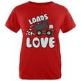 thumbnail image 1 of Valentine's Day Truck Loads of Love Womens T Shirt Red X-LG, 1 of 1