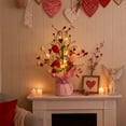 thumbnail image 1 of Valentine's Day Tulip Tabletop Tree - Christmas & Decorations 2026 + Romantic Decor, Artificial Tulip Floral Arrangement, Romantic Living Room & Dining Table Decor for Holiday Gift, 15.75in, 1 of 8