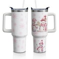 thumbnail image 1 of Valentine''s Day Tumbler Gifts for Women Girls, Red Hearts Stainless Steel Insulated Travel Coffee Cup, 40 Oz Tumblers with Handle and Straw, Anniversary Wedding Water Bottle (1 PC), 1 of 6