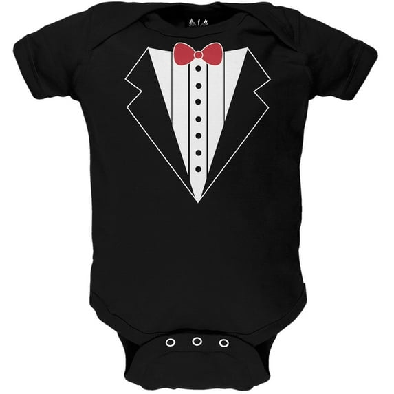 Valentine's Day - Tuxedo Costume Baby One Piece - 0-3 months