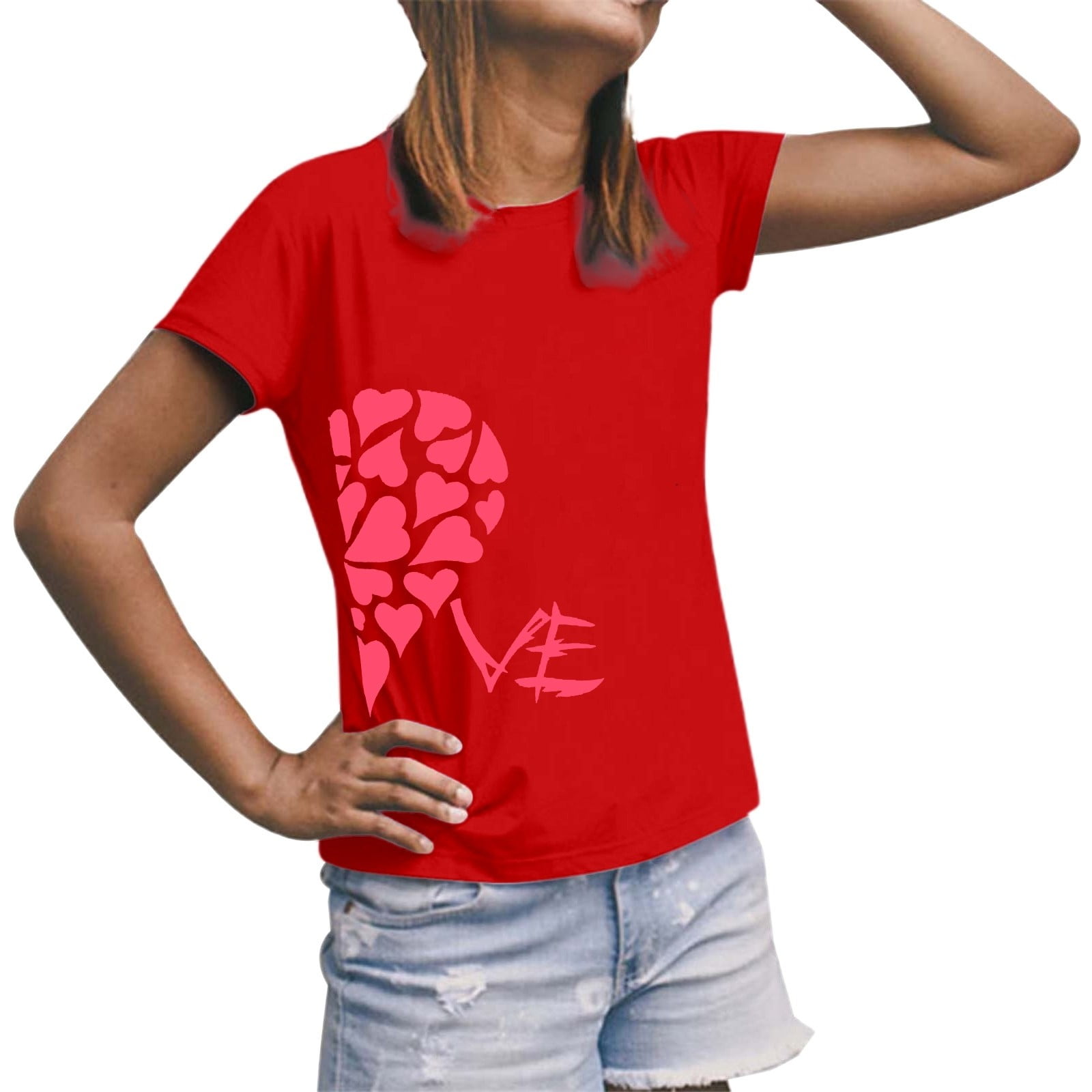 Valentine's Day Unisex Short Sleeve Graphic T Shirt For Youth Trendy