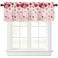 thumbnail image 1 of Valentine's Day Valance Curtain Rod Pocket Window Curtain Happy Valentine's Day Romantic Washable Window Treatment for Living Room Bedroom Kitchen Home Decor, 1 of 2