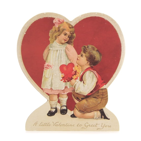 Valentine's Day Valentine Children Dummy Board Wood Vintage Look Rl9786 Kneel