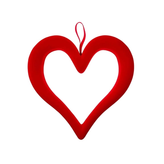 Valentine's Day Velvet Heart Hanging Ornament 5.7 Inch Wreaths Wedding Home Decor