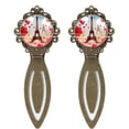 thumbnail image 1 of Valentine's Day Vintage Copper-Colored Lace Bookmarks: Stainless Steel Book Accessories for Readers and Book Lovers - Set of Two, 1 of 1