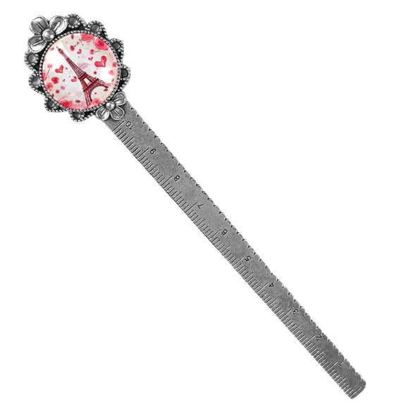 Valentine's Day Vintage Silver Lace-Edged Bookmark: a Gift for Readers and Book Lovers