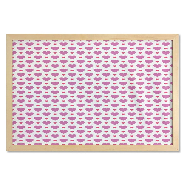 Valentine Print Fabric-Simple Hearts Pink on White