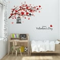 thumbnail image 1 of Valentine's Day Wall Decals Love Heart Wall Stickers Valentine's Day Pink Heart Tree Home Bedroom Decor Decals Peel and Stick for Valentines Wedding Anniversary Party Supply,Red, 1 of 6