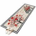 thumbnail image 1 of Valentine's Day Washable Area Rug 2 x 6 ft Love Tree Roses Truck Black Plaid, Soft Non Slip Rugs Stain Repellent Indoor Felt Carpet for Living Dining Room Bedroom Home Office, 1 of 9