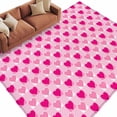 thumbnail image 1 of Valentine's Day Washable Area Rug 5 x 7 ft Heart Shaped Plaid, Soft Non Slip Rugs Stain Repellent Indoor Felt Carpet for Living Dining Room Bedroom Home Office, 1 of 9