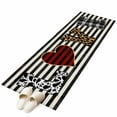thumbnail image 1 of Valentine's Day Washable Area Rug&nbsp;2x6ft Love Heart Leopard Print Black Beige Striped Soft Rectangle&nbsp;Rugs for Living Room, Non Slip Carpet for Bedroom&nbsp;Entryway Dining Room, 1 of 9